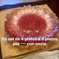 Set De 8 Piezas De Platos Nuevos 