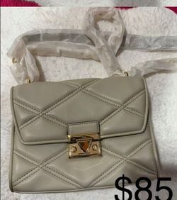 Quilted Crossbody Bag with Gold Hardware