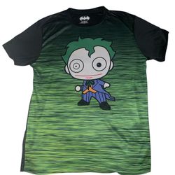 DC Comics Batman Chibi Joker Polyester Graphic T-Shirt Tee Size Large