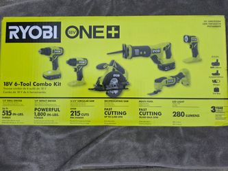 Ryobi 18V ONE+ 6-Tool Combo Kit PCL1600K2X