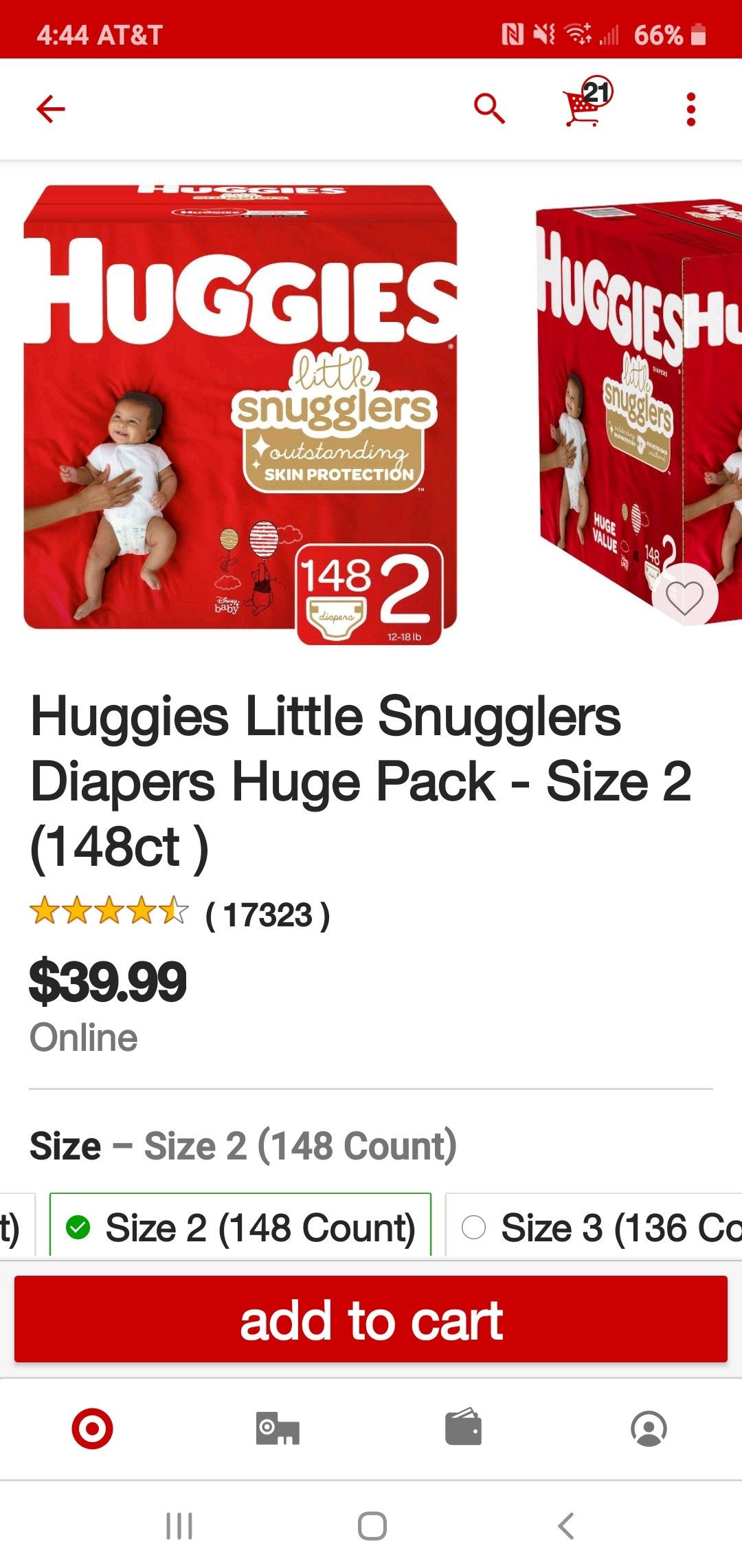 Huggies little snuggles size 2 baby diapers 156 total