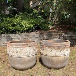 Large Ceramic Pots/Planters X2 (two) 