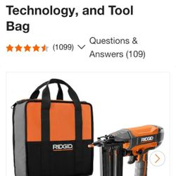 Pneumatic 18-Gauge 2-1/8 in. Brad Nailer with CLEAN DRIVE Technology, and Tool Bag