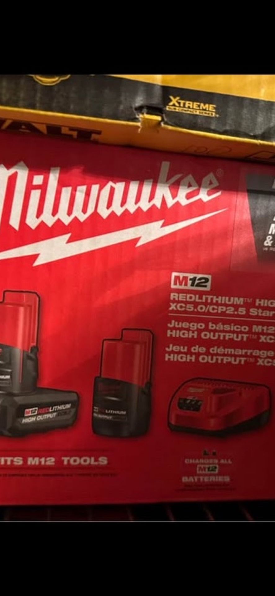 Milwaukee M12 12-Volt Lithium-Ion High Output 5.0 Ah and 2.5 Ah Battery Packs and Charger Starter Ki