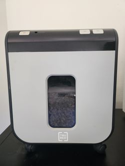 Paper Shredder- Staples TRU RED TR-BMC8A Micro-Cut Personal Paper Shredder.