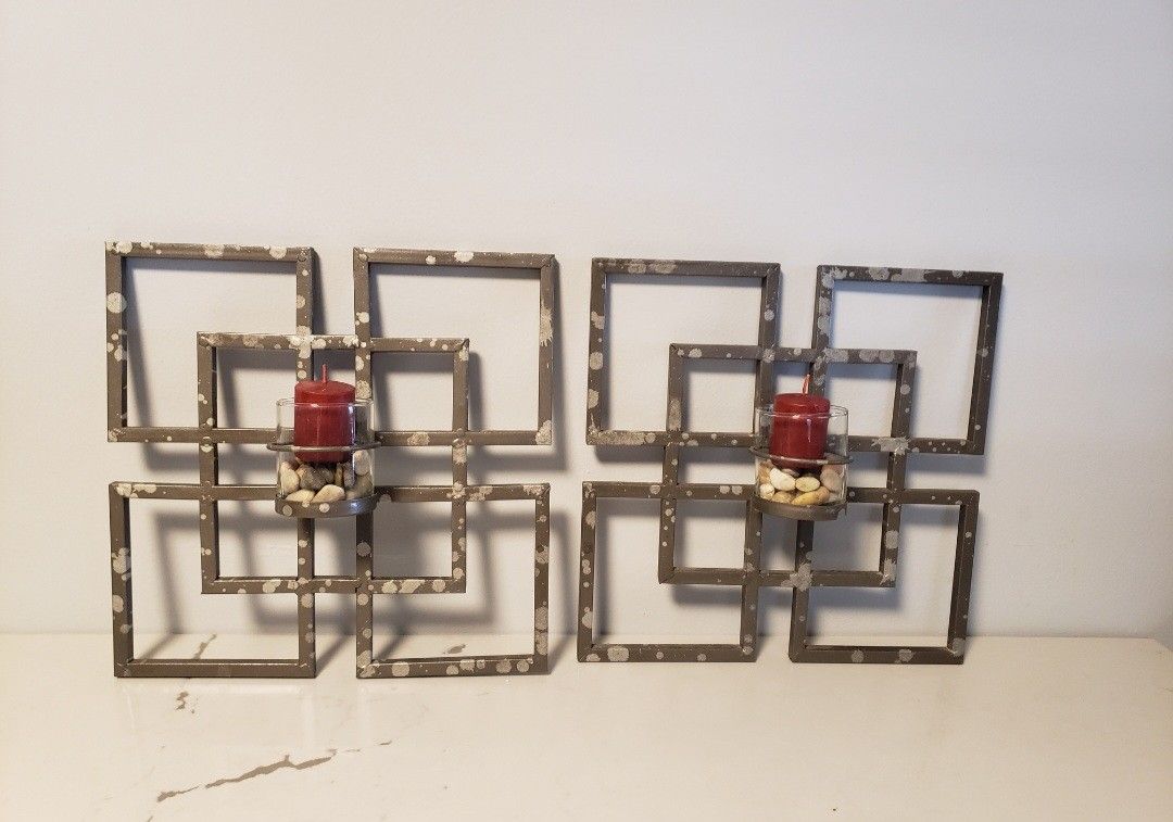 METAL WALL CANDLE HOLDERS