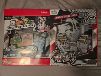 Pokemon TCG White Flare Poster & Binder Collection Bundle