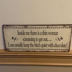 Metal Sign About Chocolate 