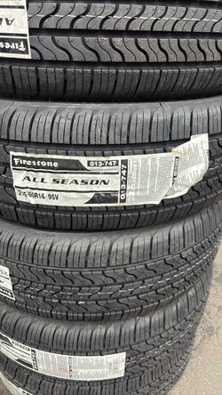 215/60/16 Firestone all season 60,000 mile warranty