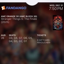 Stranger Things Season 5 Finale Movie Theater Tickets