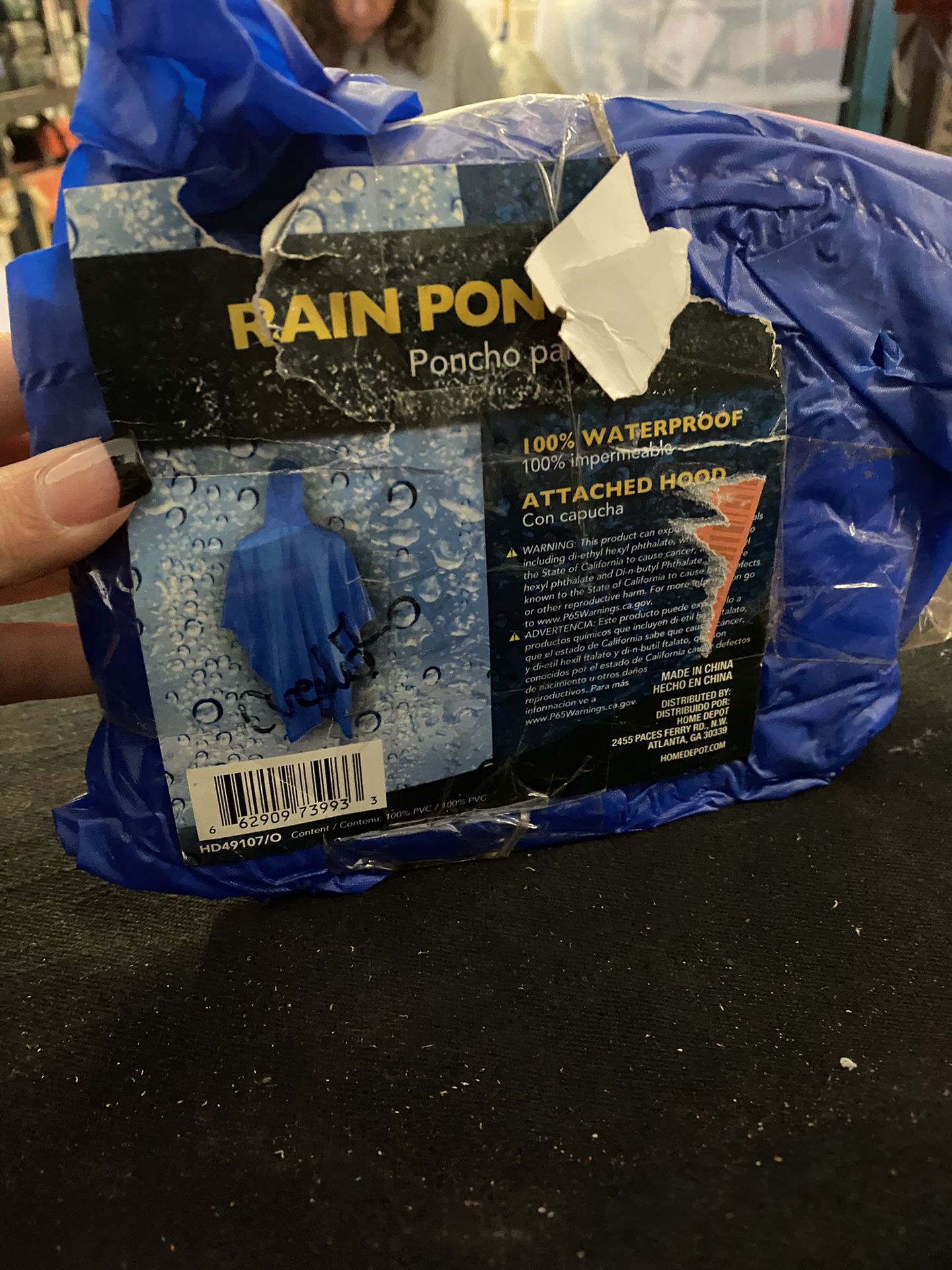 One-Size Rain Poncho
