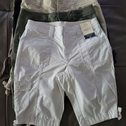 5 Qty Women's Cargo Bermuda Shorts Size 2 New