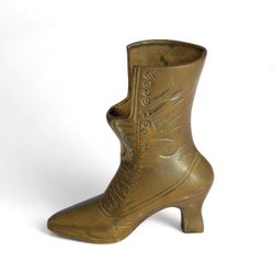 Vintage Brass Boot Shaped Decorative Figurine