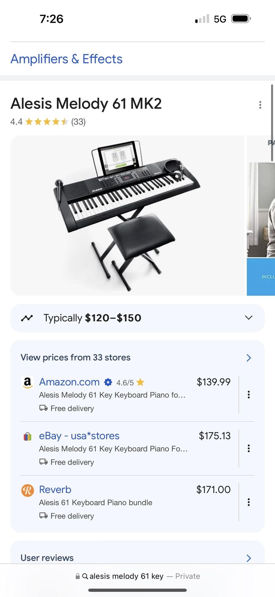 Alesis Melody 61 MK2 Electric Piano