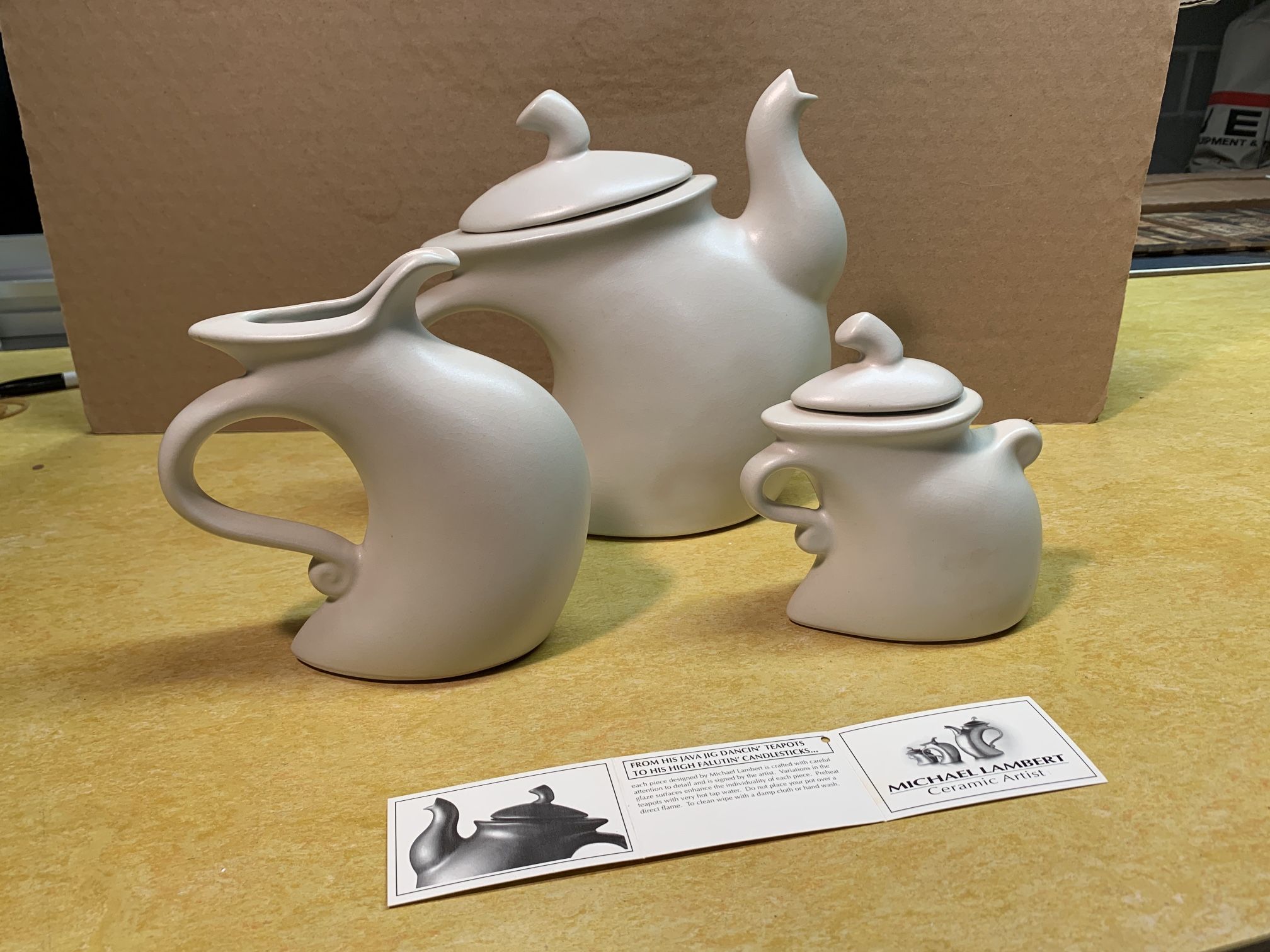 Ceramic Art Tea Set By Michael Lambert