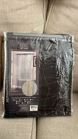 Curtains 2 panels black