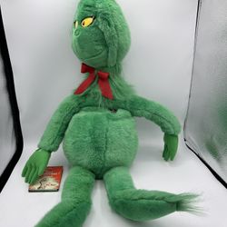 Dr Seuss How The Grinch Stole Christmas Plush 28in Macy 1997 Large with Book