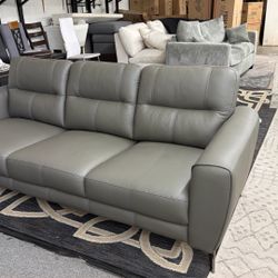 New Top Grain Genuine Leather Couch / Free Delivery 