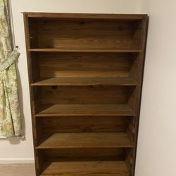 Solid pine Wood Bookshelf 5 shelves
