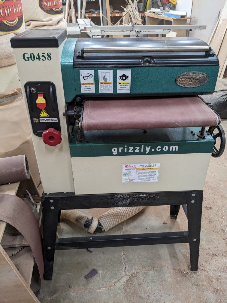 Pending: Grizzly G0458 - 18" 1-1/2 HP Single-Phase Open End Drum Sander
