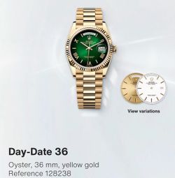 Rolex Day-Date 36 Yellow Gold Green Dial