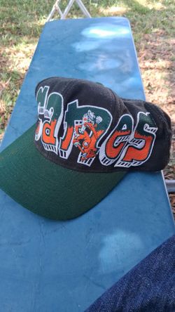 Vintage collegiate Miami hurricanes snap back v 90's