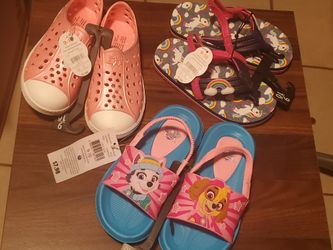 Girl size 9-10 sandals Paw Patrol/ Unicorn