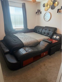 Queen size bed frame (no mattress)