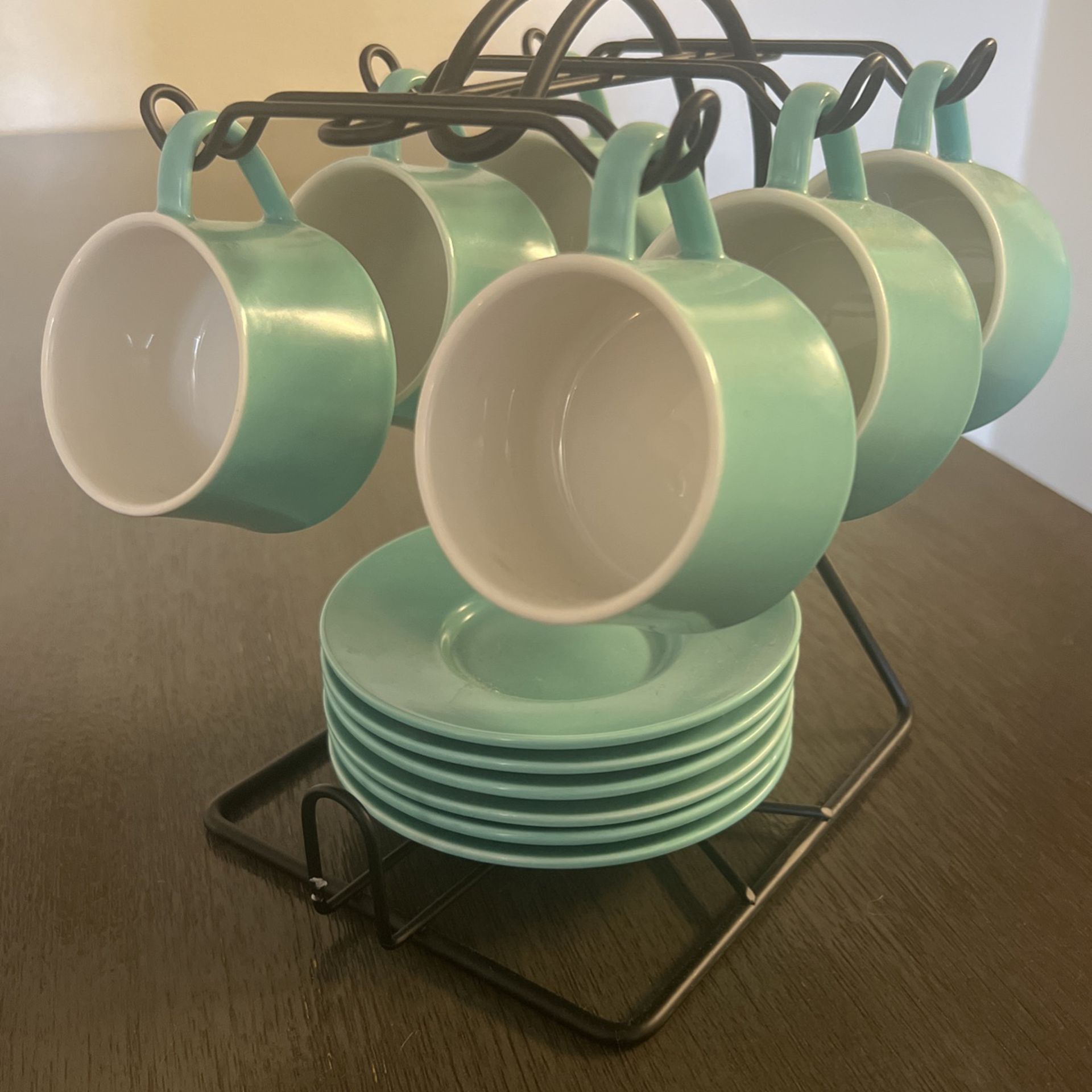 Turquoise Porcelain Espresso Set