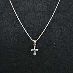 BEAUTIFUL Sterling Silver CROSS 20" Chain