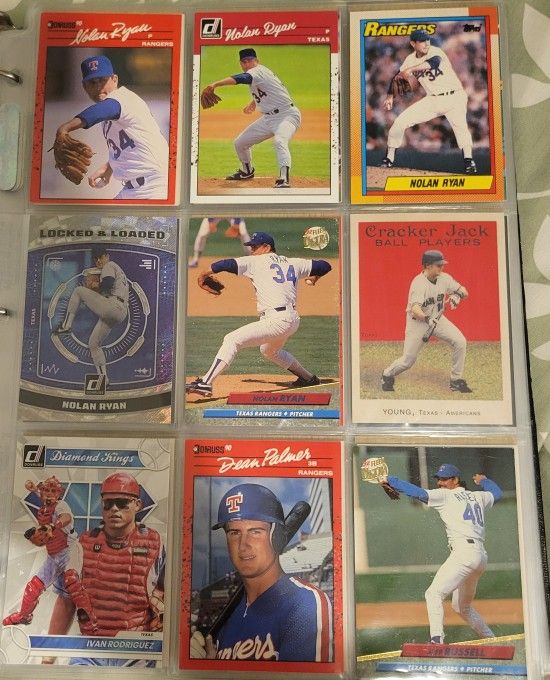 baseball cards binder Texas Ranges Card Featuring a striking white baseball 720 Pockets Baseball Card Sleeves
