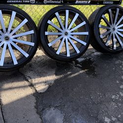 24 in Aftermarket Wheels and Tires