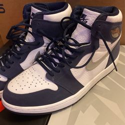 Retro Jordan 1 Mens Size 10.5 Navy 