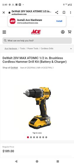 Newest Model DeWalt 20v Atomic Drill Like New Comes W/One Battery No Charger $30