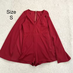 Women Summer Red oneie skort Size S Teenager