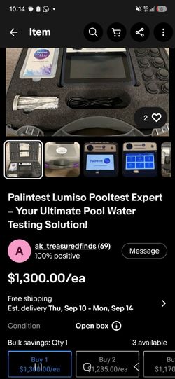 Palintest Lumiso Pooltest Expert Water Testing Kit
