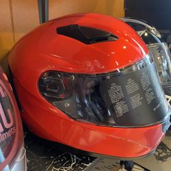 New Red Dot Dual Visor Motorcycle Helmet $150