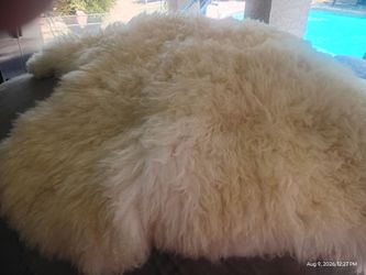 Wool real.sheep fur 5x5x3 rug