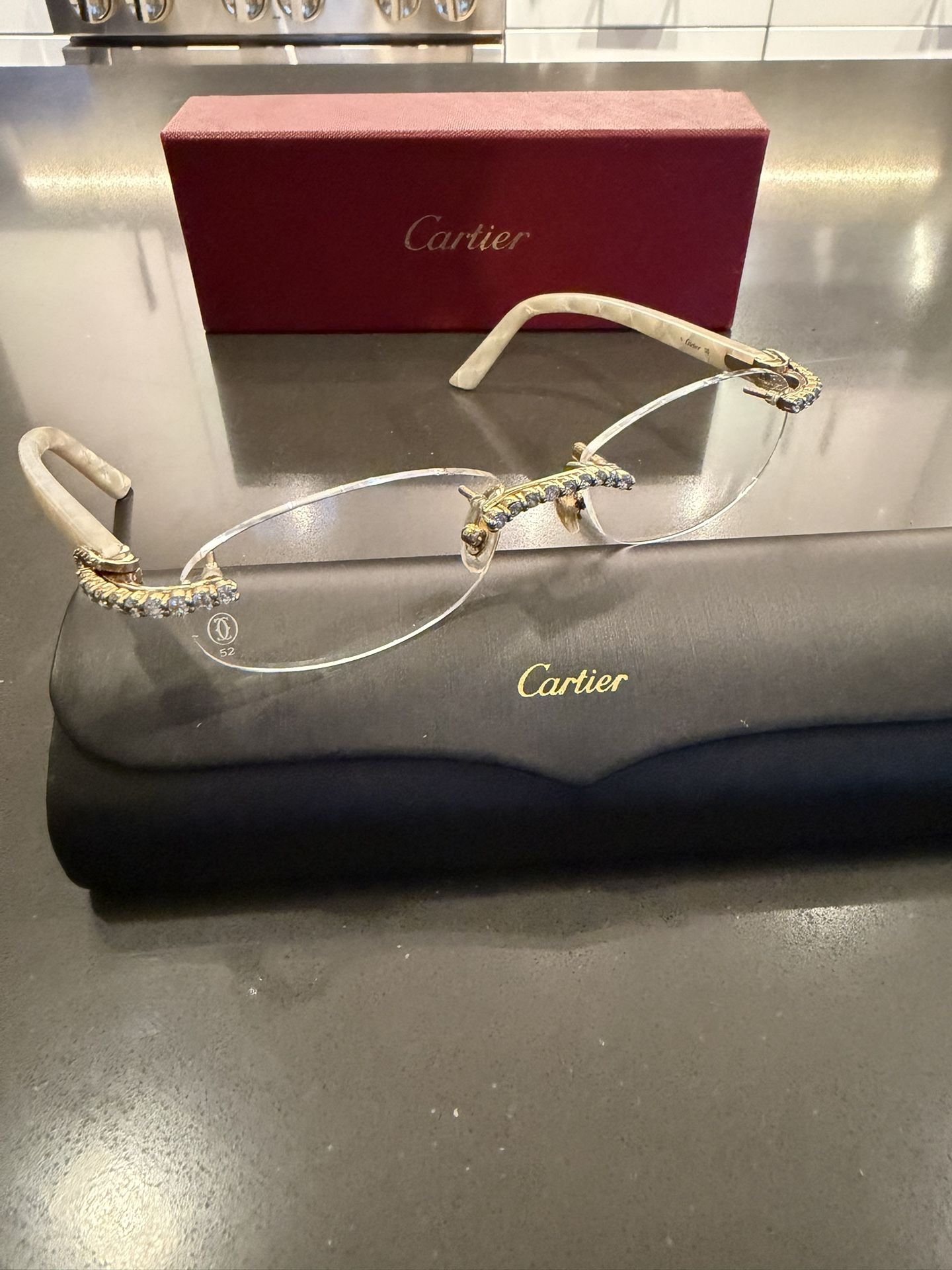 Cartier “White Buffs” Diamond Glasses