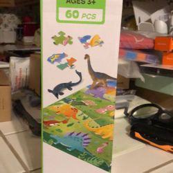 New Prectex Color Your Own Puzzle Dinosaur Adventure 