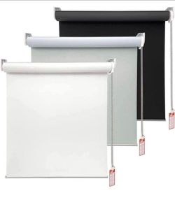 100% Blackout Roller Window Shades, Window Blinds with Thermal Insulated, UV Protection Waterproof F