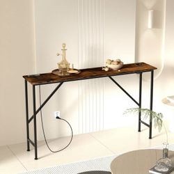 Console Table with Power Outlet