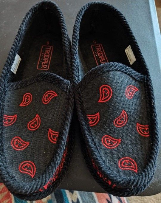 Black And Red Bandana Shoes