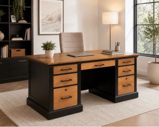 Large Executive Desk – Heavy Duty, Solid & Unique