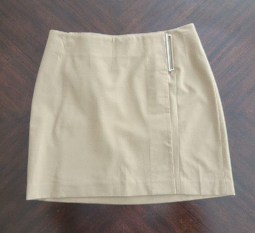NWT The Limited Tan Wrap Mini Skirt, Size 2