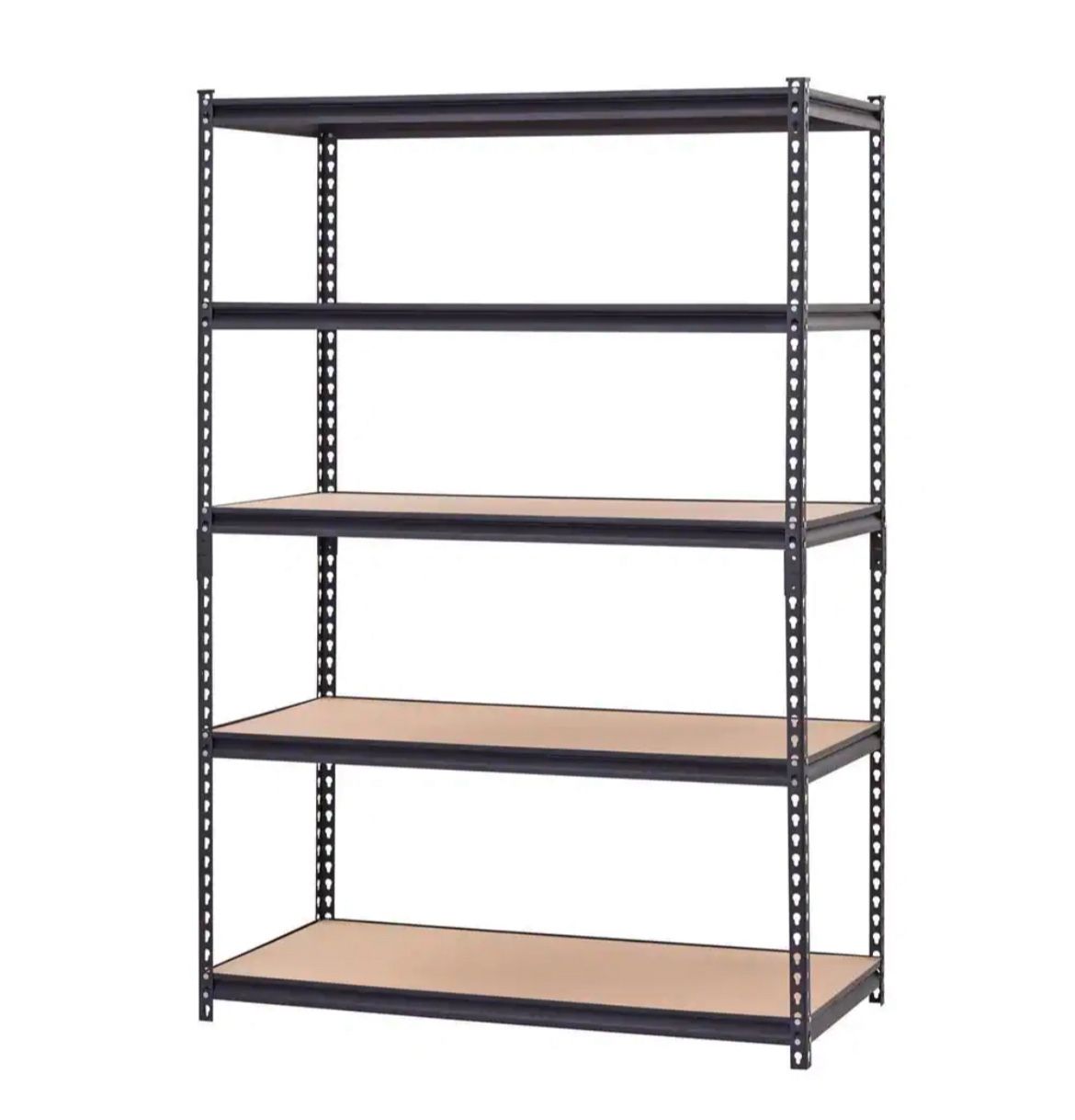 Muscle Rack 5-Shelf Heavy Duty Adjustable Metal Garage Storage Shelving Unit in Black (48 in. W x 72 in. H x 24 in. D)