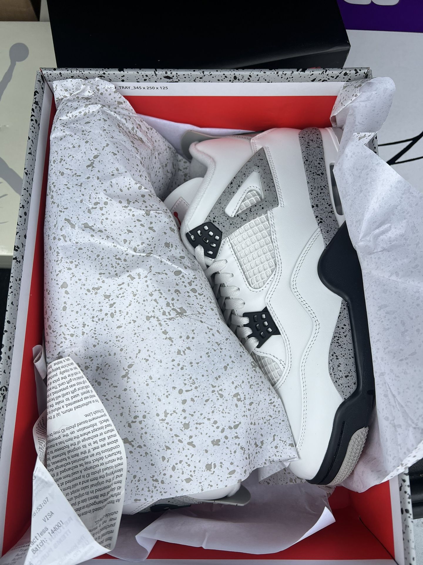 Jordan 4 Retro “White Cement” Size 10, 10.5, 11 and 11.5