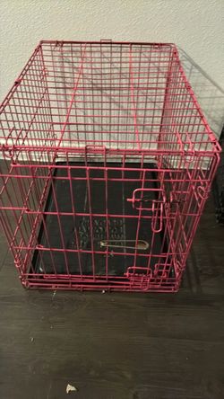 Pink dog kennel
