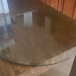 Round Clear Beveled Glass