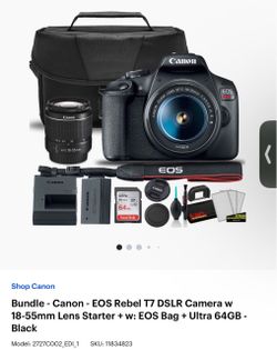 Canon EOS Rebel T7 DSLR Camera Bundle